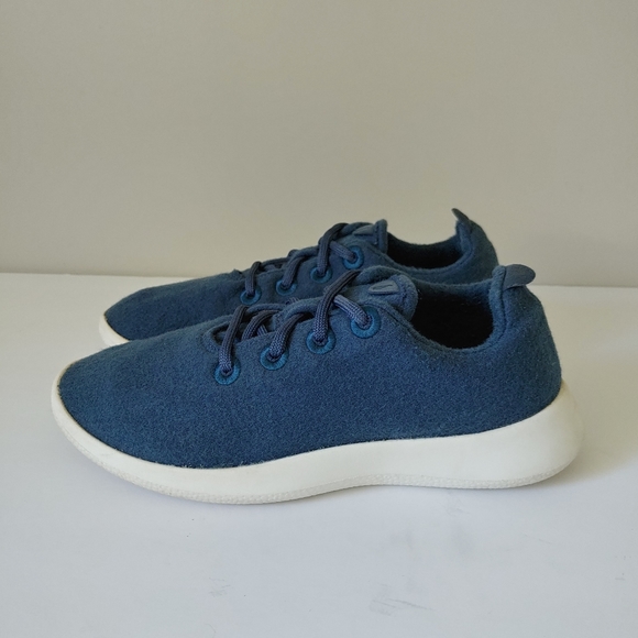 Allbirds Wool Runners Merino Wool Shoes Size 7 Blue - Picture 10 of 15